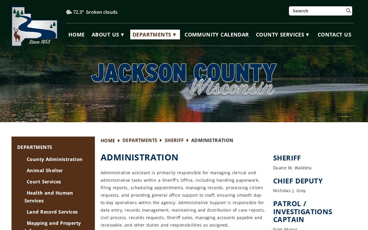 Jackson County arrest records request channels at the sheriff