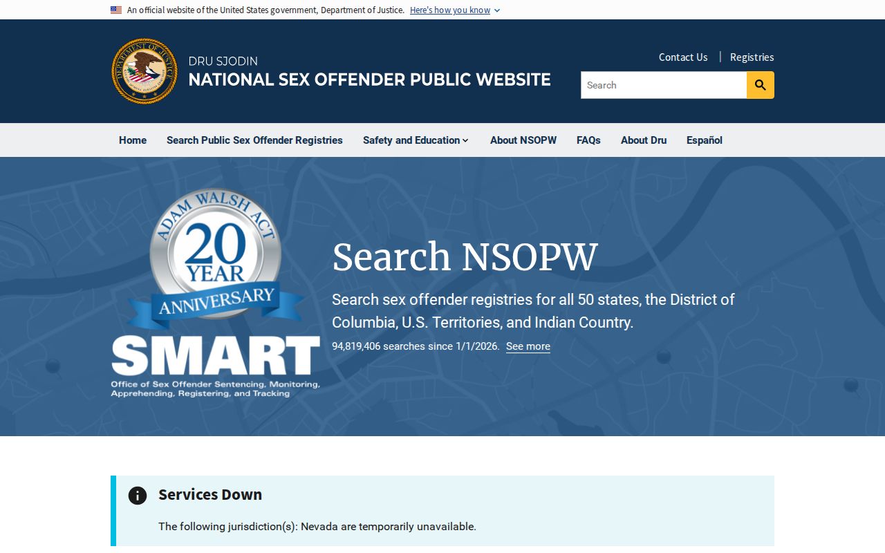 National sex offender public search used to broaden a Jackson County registry lookup