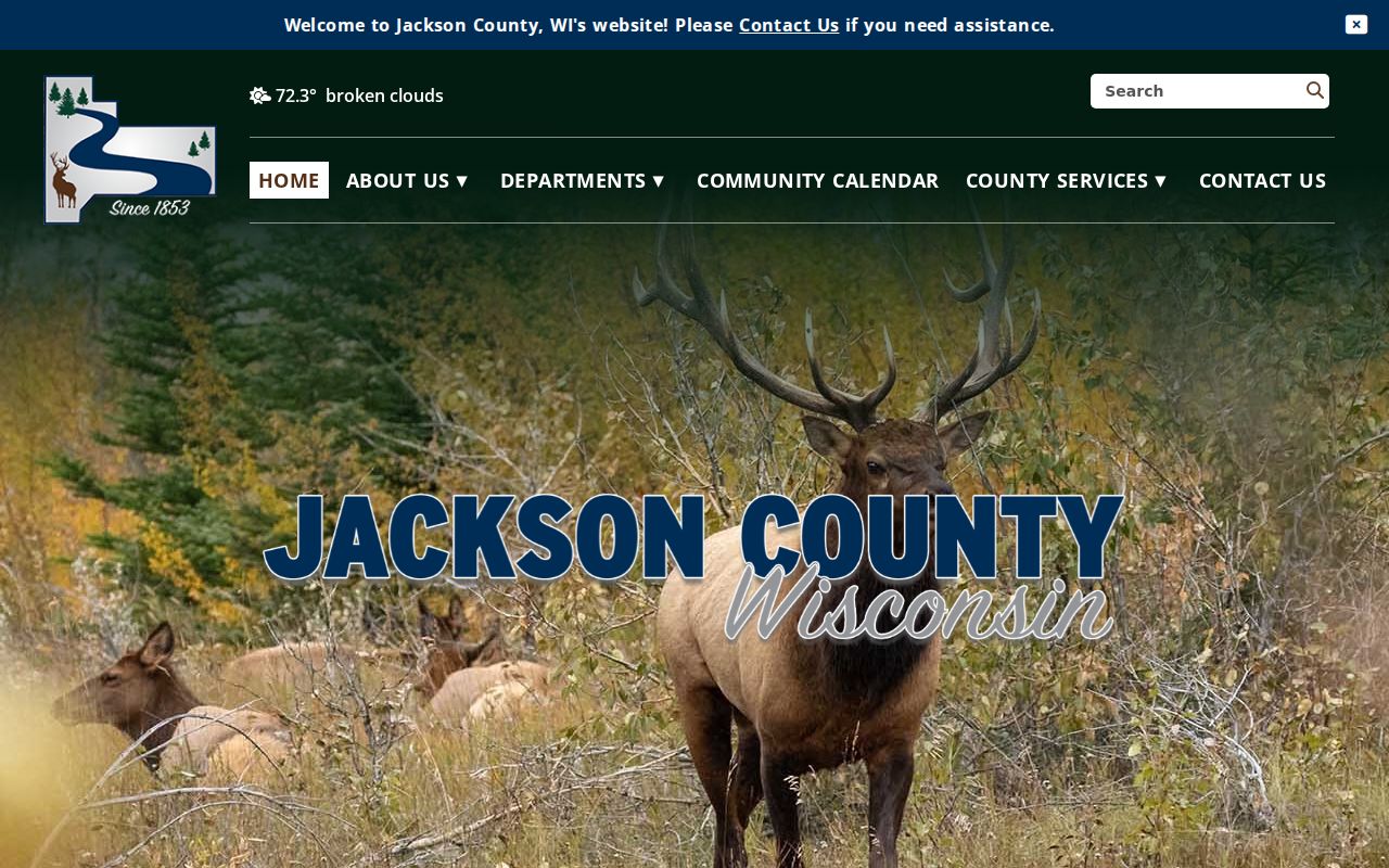 Jackson County criminal history records on the county government portal
